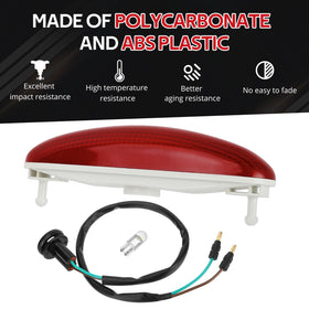 JAVIK taillight next to ruler showing size and fit verification
