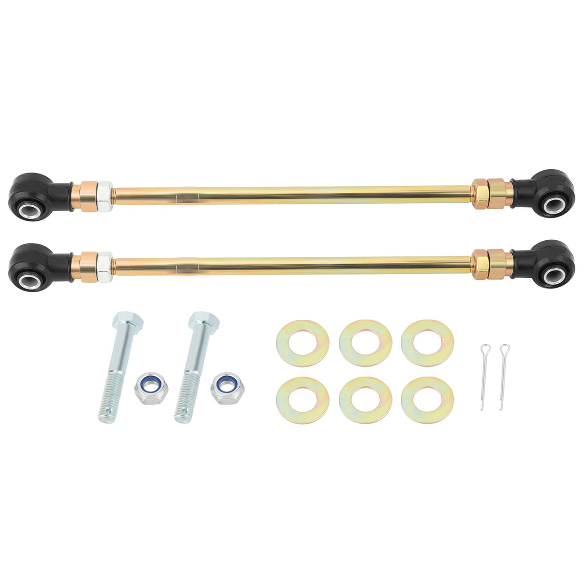 JAVIK kit hardware laid out with label showing included fasteners for correct assembly
