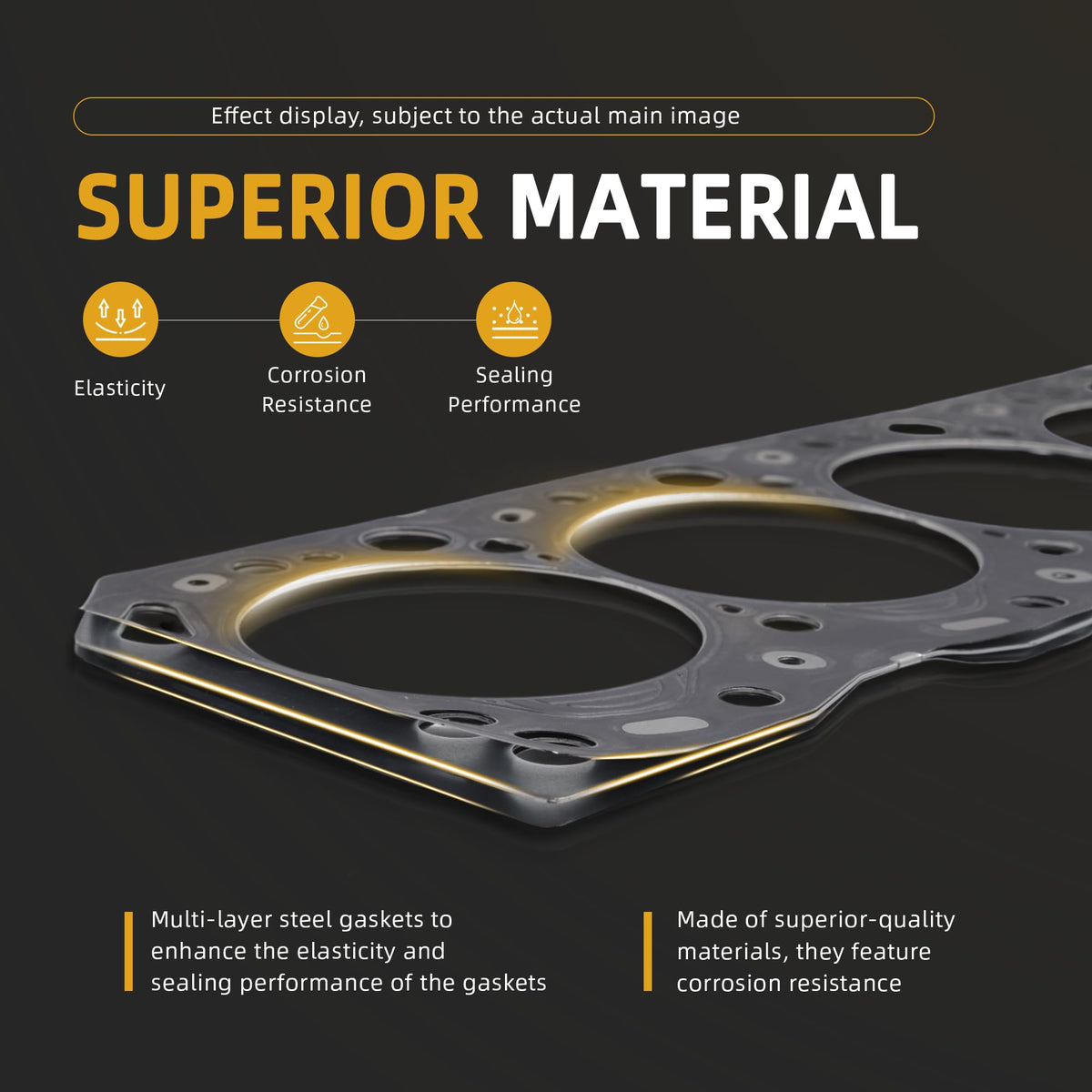 JAVOUKA full gasket kit laid out to show included sealing components for engine reassembly