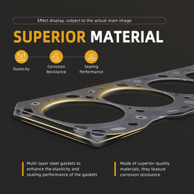 JAVOUKA full gasket kit laid out to show included sealing components for engine reassembly