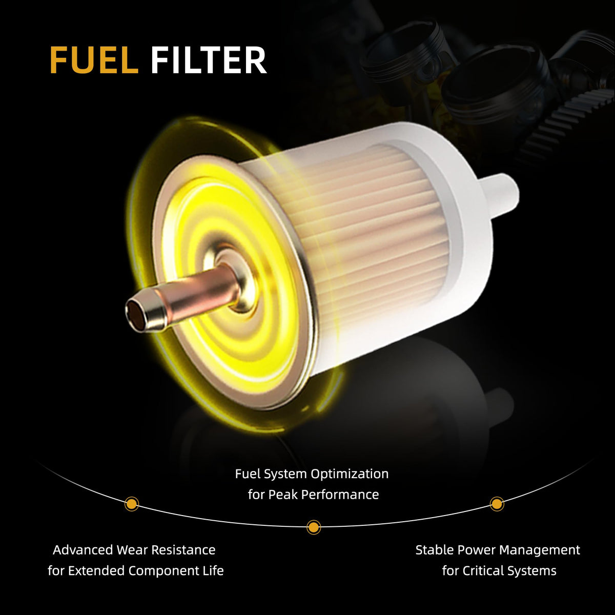 JAVOUKA transparent filter body side profile for quick contamination checks