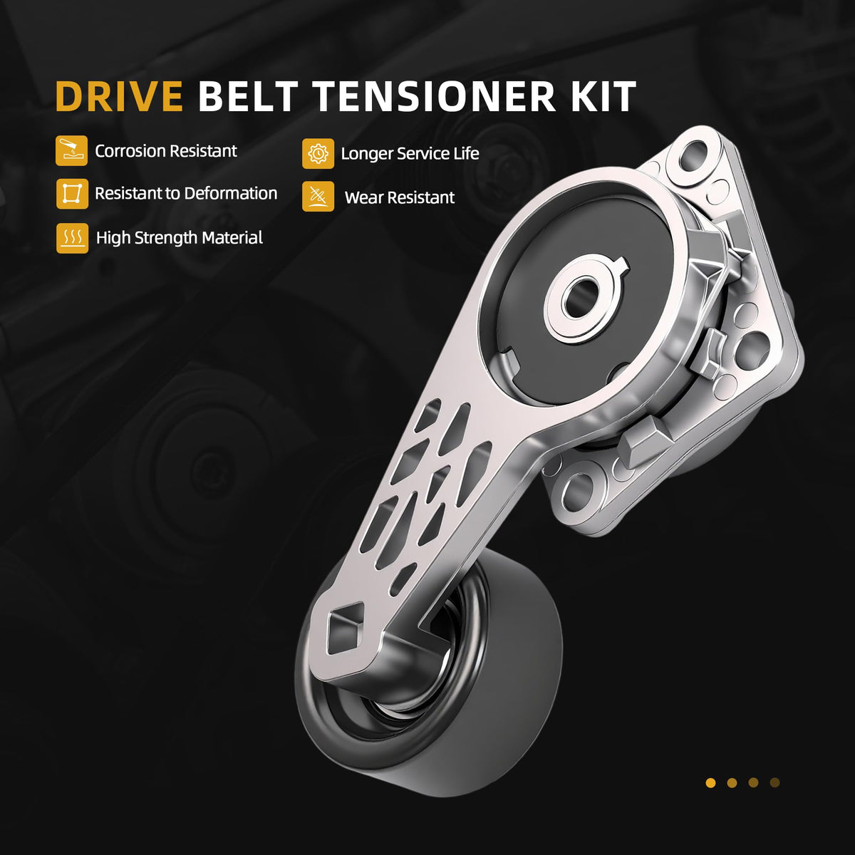 JAVOUKA tensioner side profile showing durable arm and mounting interface for reliable fit