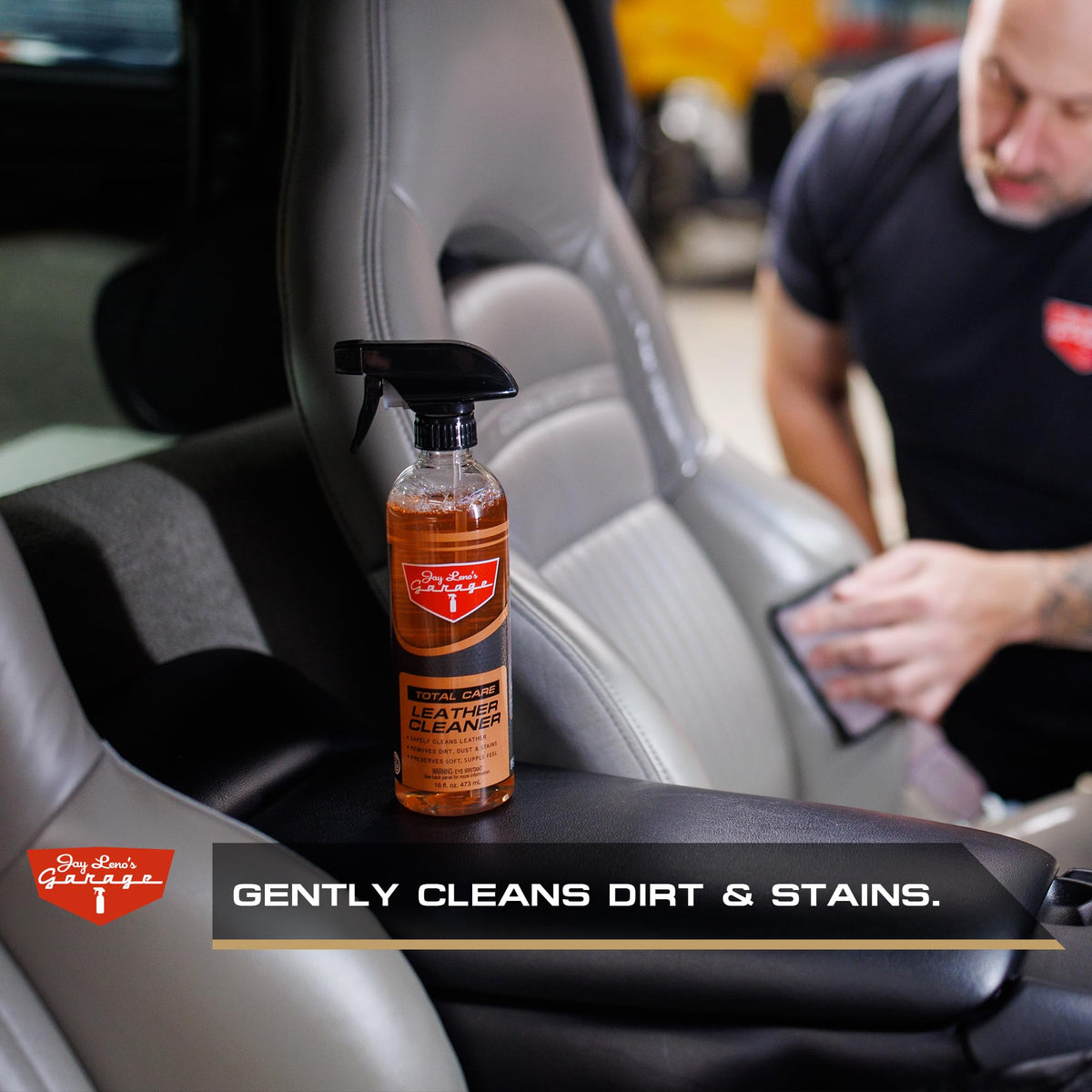 Jay Leno's Garage applicator pad texture for gentle application and even coverage