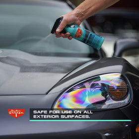 Jay Leno's Garage ceramic beading on black roof for water repellency