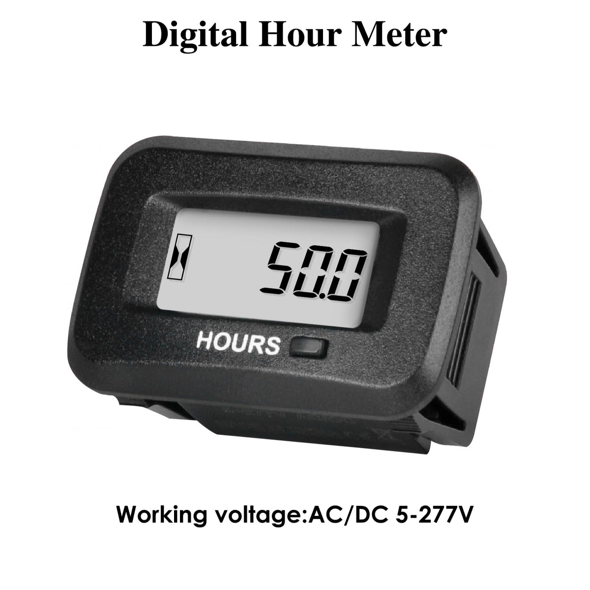 Jayron close-up LCD with hourglass icon flashing to confirm active tracking