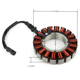 JBphxior stator installed on Harley primary case demonstrating proper fitment