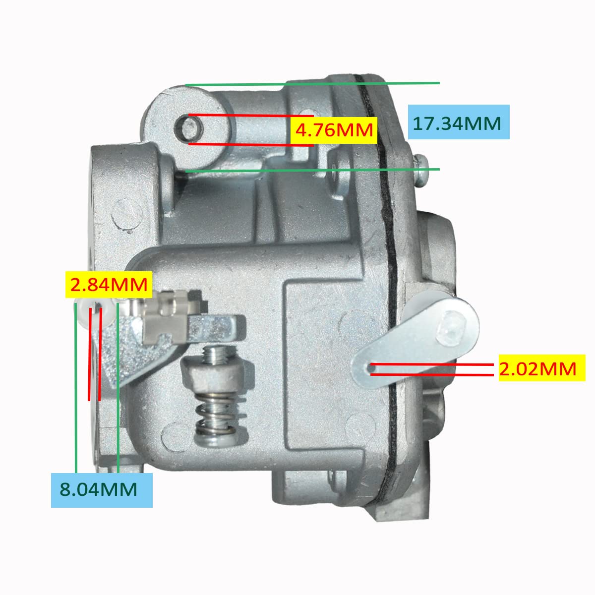 JDLLONG carburetor mounting flange and gasket sealing for leak prevention