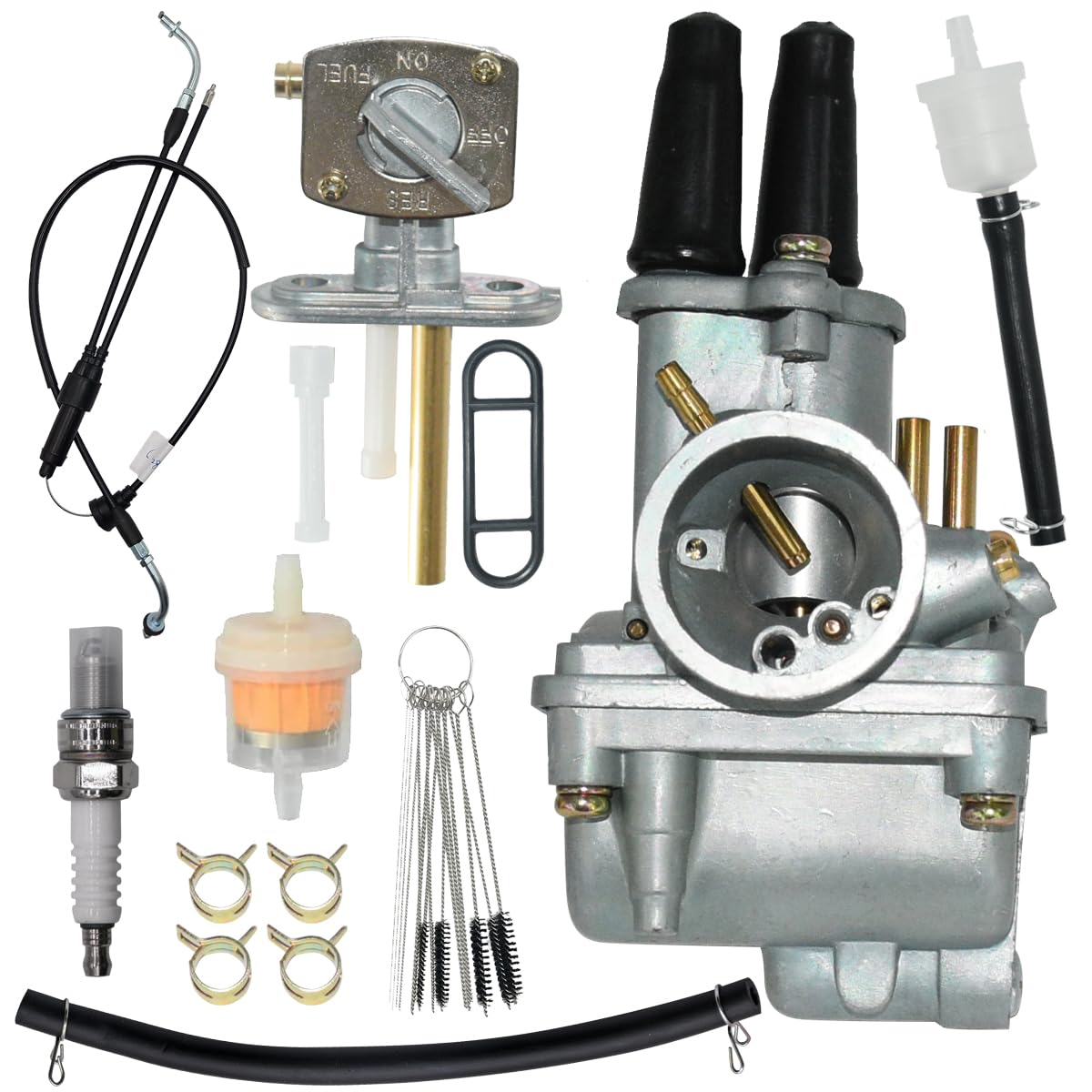 JDLLONG carburetor front assembly showing mounting points and clean finish benefits
