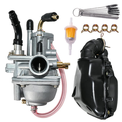JDLLONG carburetor front view showing mounting points and fitment benefit