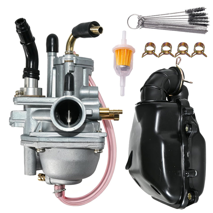 JDLLONG carburetor front view showing mounting points and fitment benefit