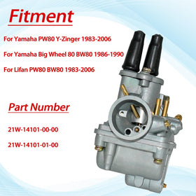 JDLLONG carburetor installed on a PW80 demonstrating fitment and restored throttle response