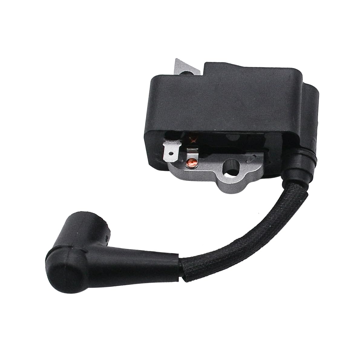 JDLLONG ignition coil next to ruler showing compact size for easy replacement