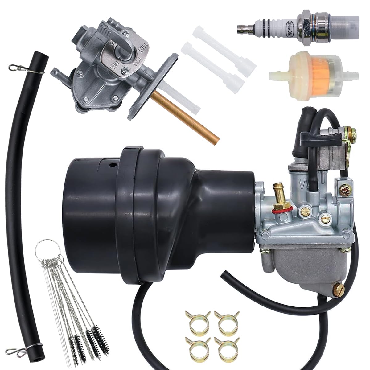 JDLLONG carburetor front view showing clean fitment and improved fuel delivery