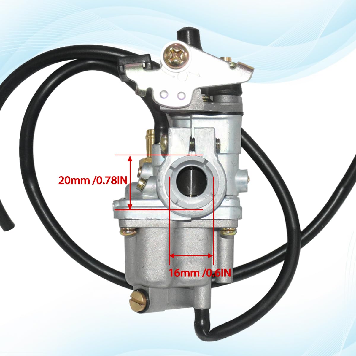 JDLLONG carburetor close-up of jets and throttle for precise tuning benefit