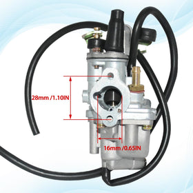 JDLLONG carburetor side profile highlighting port alignment for easy install