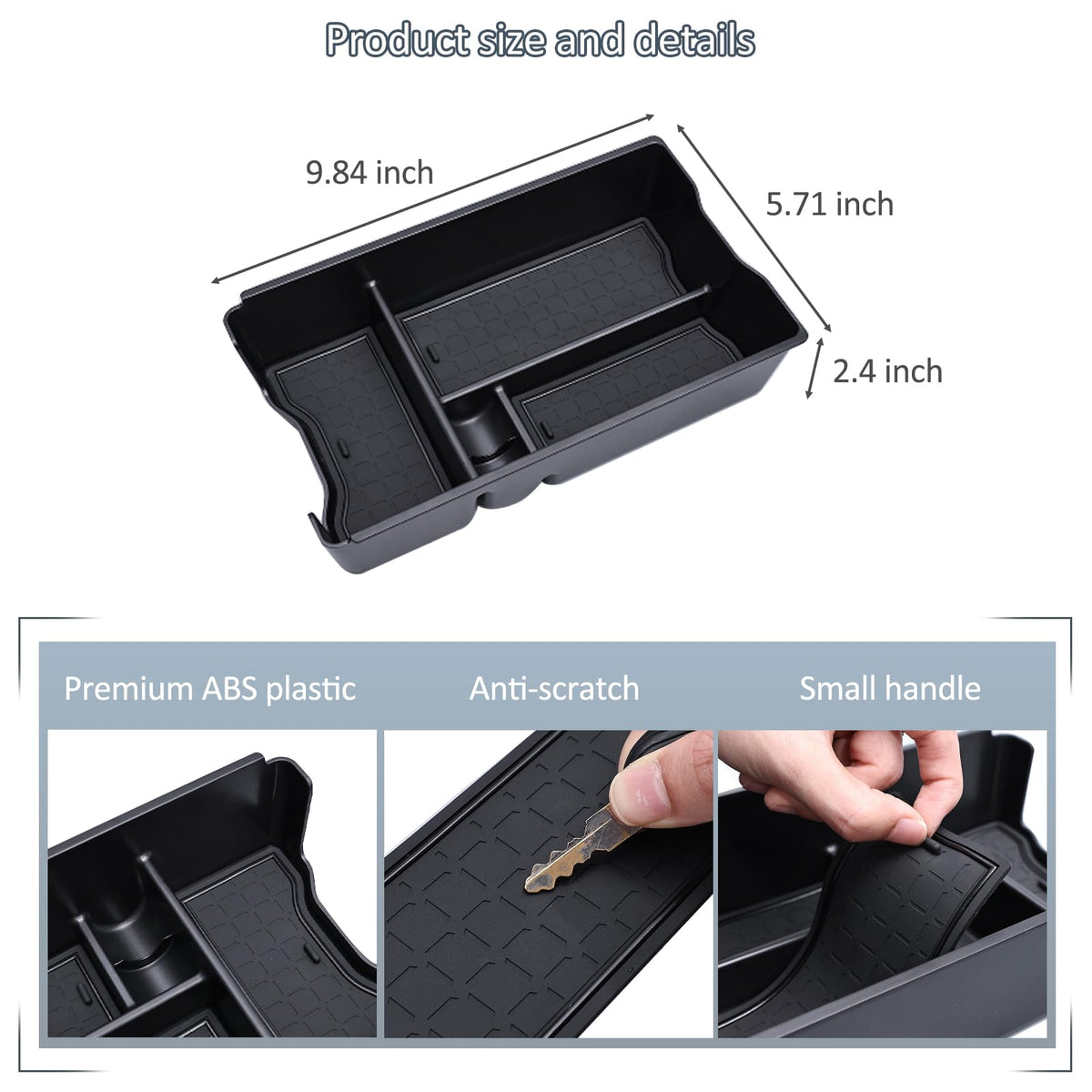 JDMCAR tray beside a wallet and sunglasses for scale and quick-access demonstration