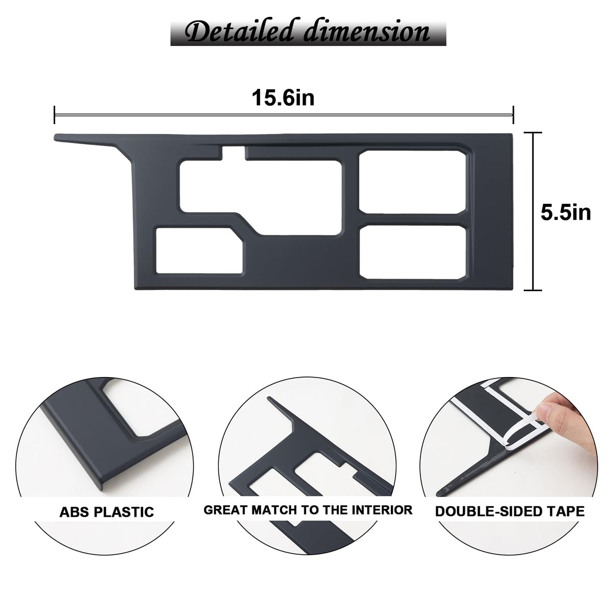JDMCAR adhesive tape backed detail showing secure attachment and long-lasting hold