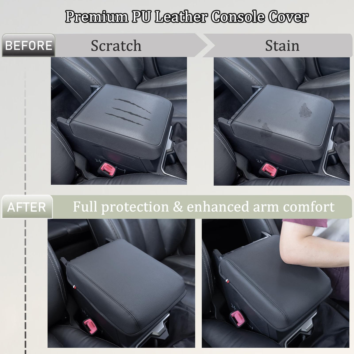 JDMCAR waterproof PU leather resisting a spill for easy cleanup