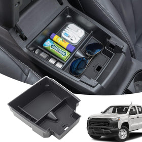 JDMCAR front view of console organizer showing neat compartments and instant access benefit