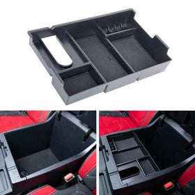 JDMCAR front view of console organizer showing clean fit and storage benefit