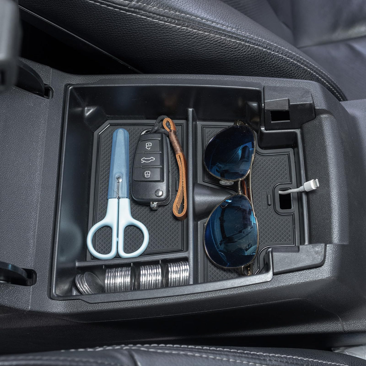 JDMCAR lifestyle photo in Colorado cabin showing tidy console and improved daily usability benefit