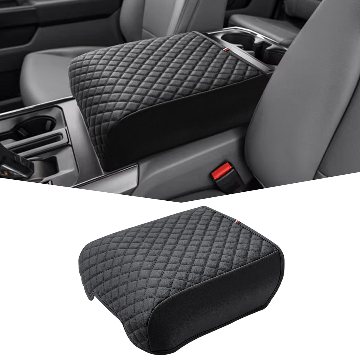 JDMCAR front view of armrest cover showing full console protection and refined look