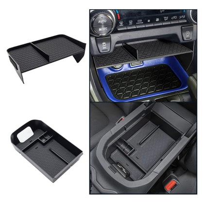 JDMCAR front view of console insert showing organized storage and quick access