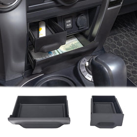 JDMCAR front view of cubby drawer matching dash trim for seamless look