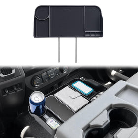 JDMCAR front view of headrest tray showing organized storage benefit