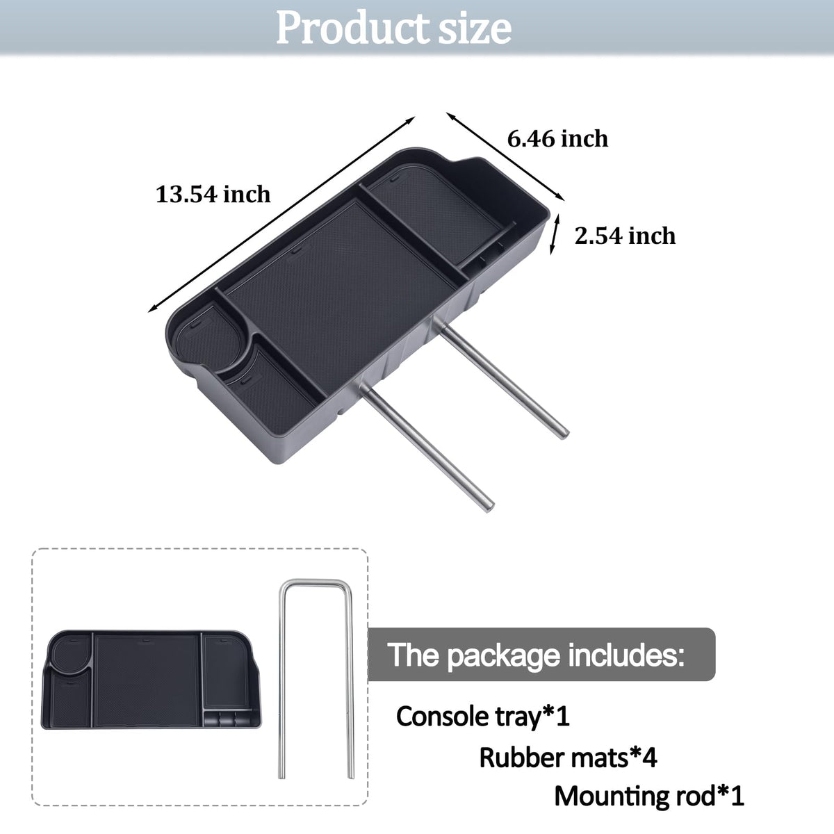 JDMCAR included mounting rod and rubber pads for easy installation