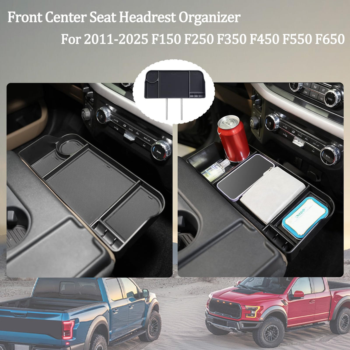 JDMCAR mounted in Ford F150 jump seat for convenient access while driving
