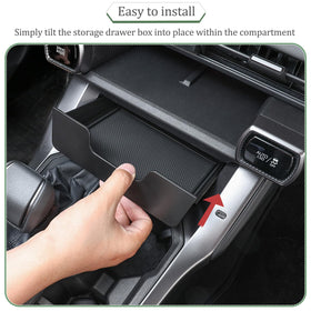 JDMCAR drawer in use holding keys and coins for easy access