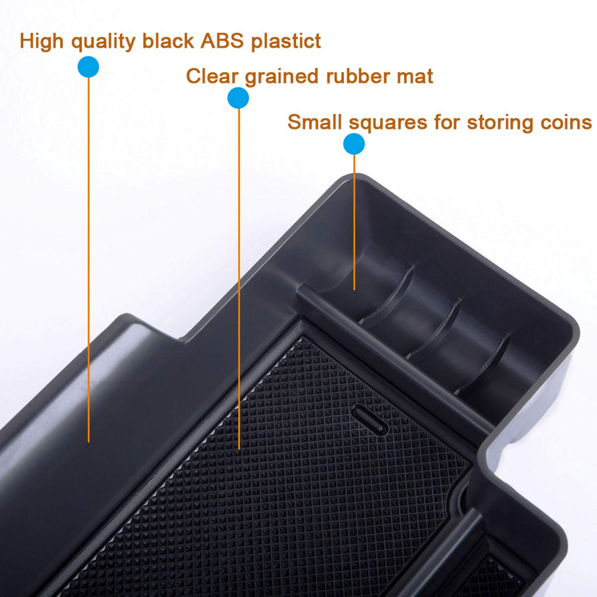 JDMCAR tray installed in vehicle keeping items secure benefit