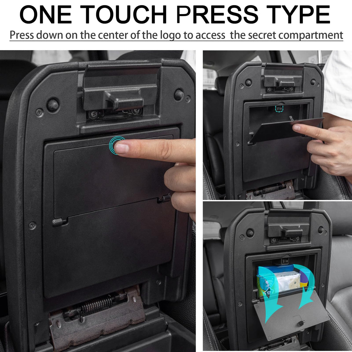 JDMCAR open storage box with cash and cards showing organized concealment benefit
