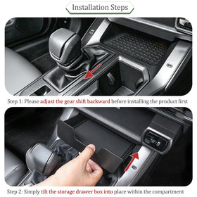 JDMCAR side profile mounted tray matching interior for seamless look