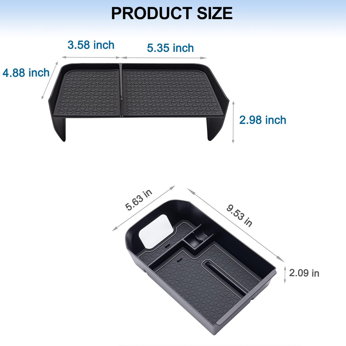 JDMCAR size comparison inside console showing scale and fit benefits