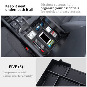 JDMCAR close-up of removable rubber liner protecting items and reducing noise