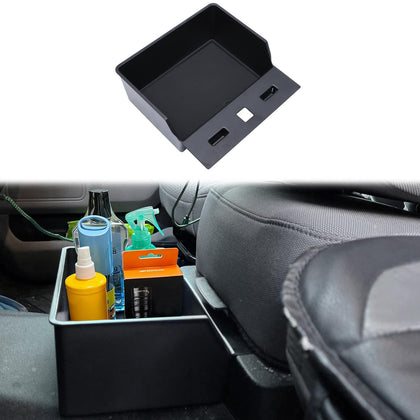 JDMCAR front view of underseat organizer showing clean replacement fit