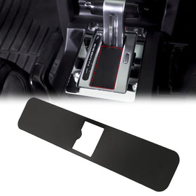JDMON front view of shifter trim showing fit and clean lines benefit: improved console look