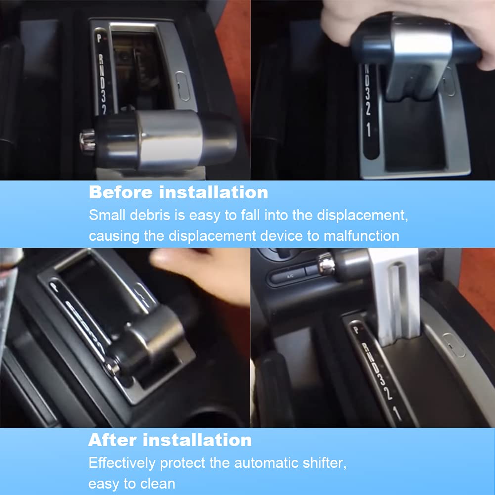 JDMON installed on Mustang center console benefit: blocks debris and restores appearance
