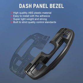 JDMSPEED bezel installed in truck improving dashboard aesthetics and visibility