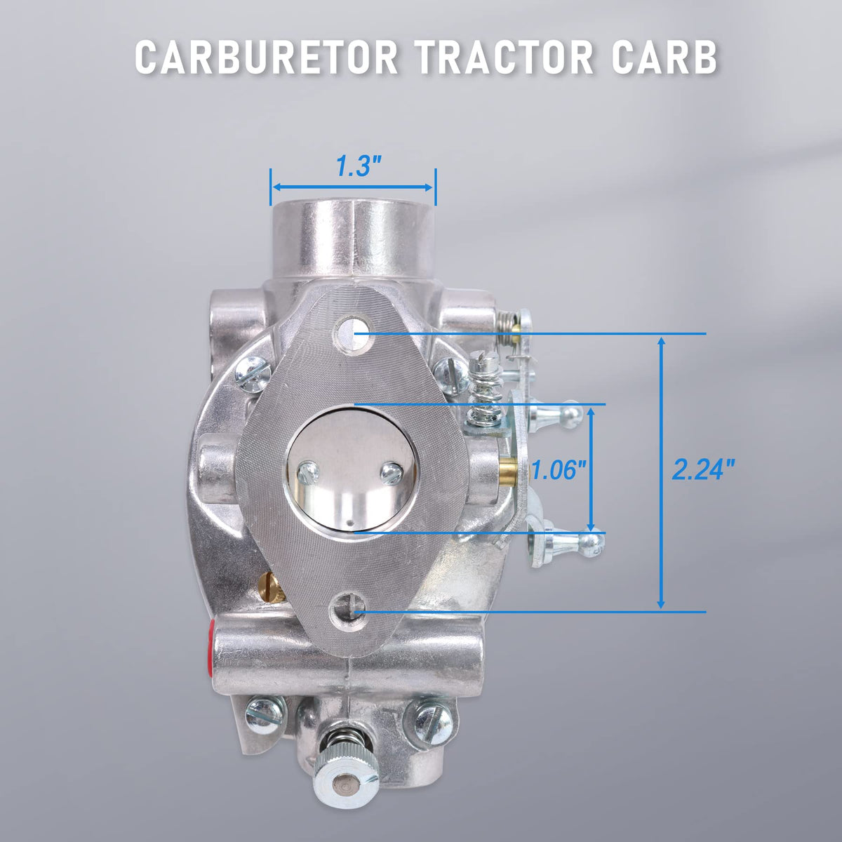 JDMSPEED carburetor installed on Ford engine illustrating correct alignment benefit