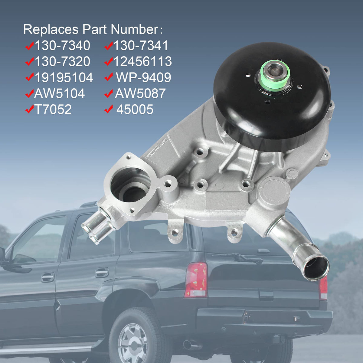 JDMSPEED close-up impeller detail highlighting upgraded design for improved coolant flow