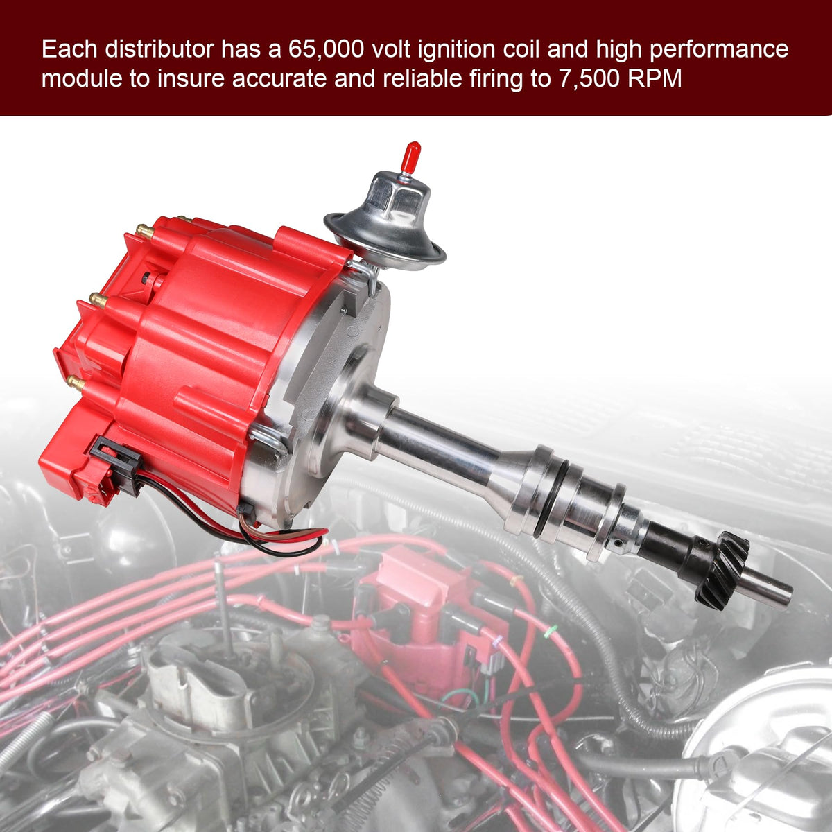 JDMSPEED coil and module side profile showing 65,000V performance benefit