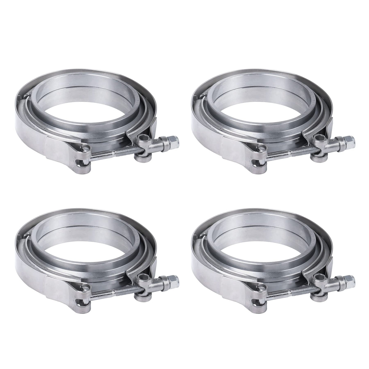 JDMSPEED front packaging showing 2.5" V-band kit and contents, durable stainless finish
