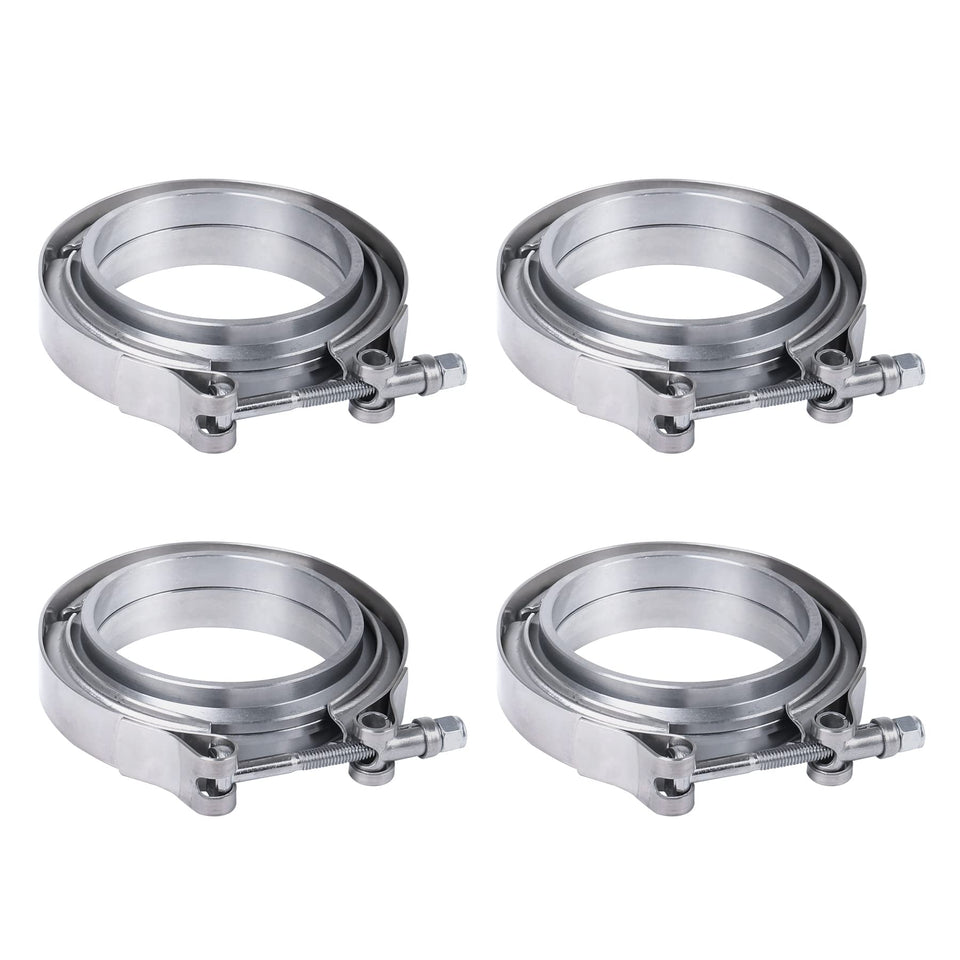 JDMSPEED front packaging showing 2.5" V-band kit and contents, durable stainless finish