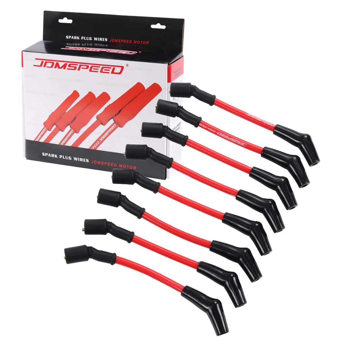 JDMSPEED front packaging showing full 8-piece LSx wire set and benefits