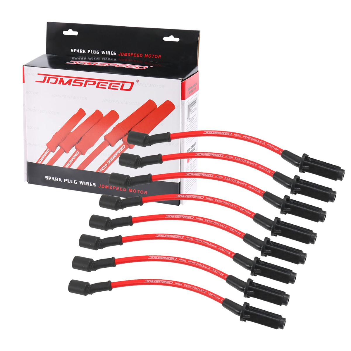 JDMSPEED front packaging showing complete wire set and ready-install benefit