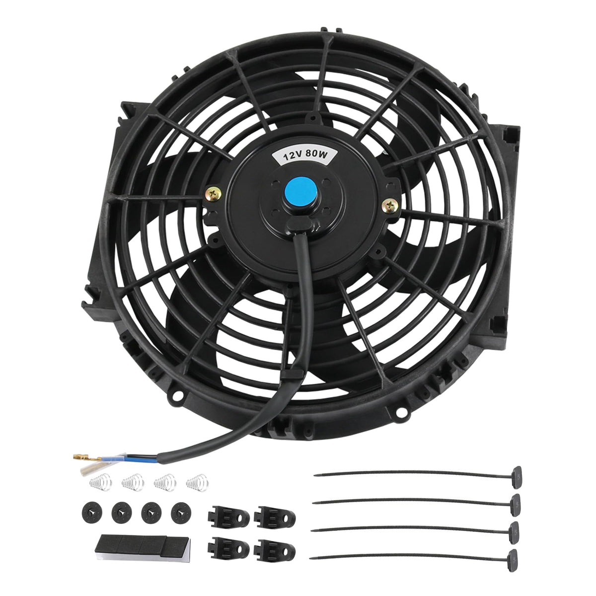 JDMSPEED front 10-inch fan showing slim frame and strong airflow benefit