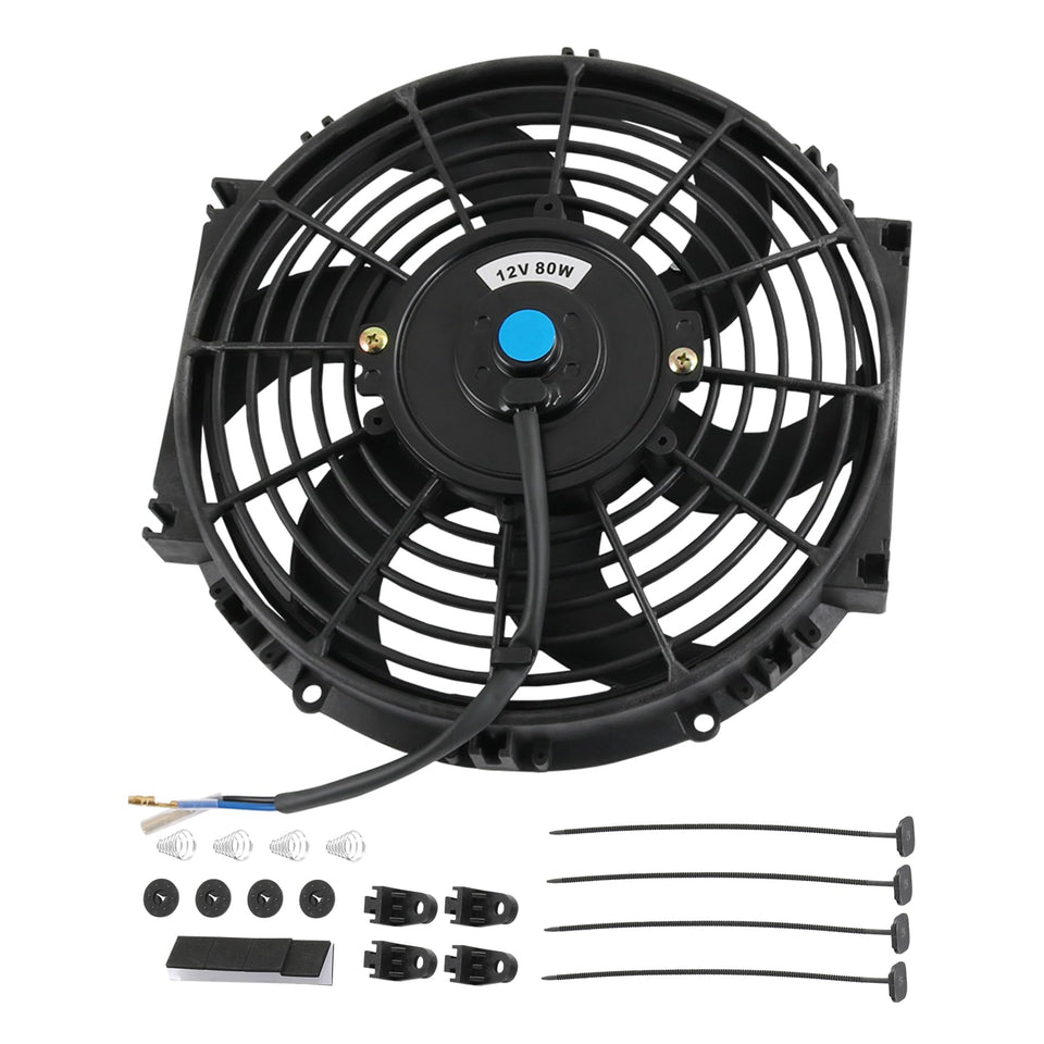 JDMSPEED front 10-inch fan showing slim frame and strong airflow benefit